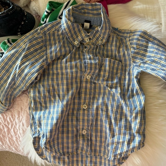 Gap 100% cotton button-down, long sleeve kids, toddler, baby shirt 3 years plaid - Picture 2 of 6
